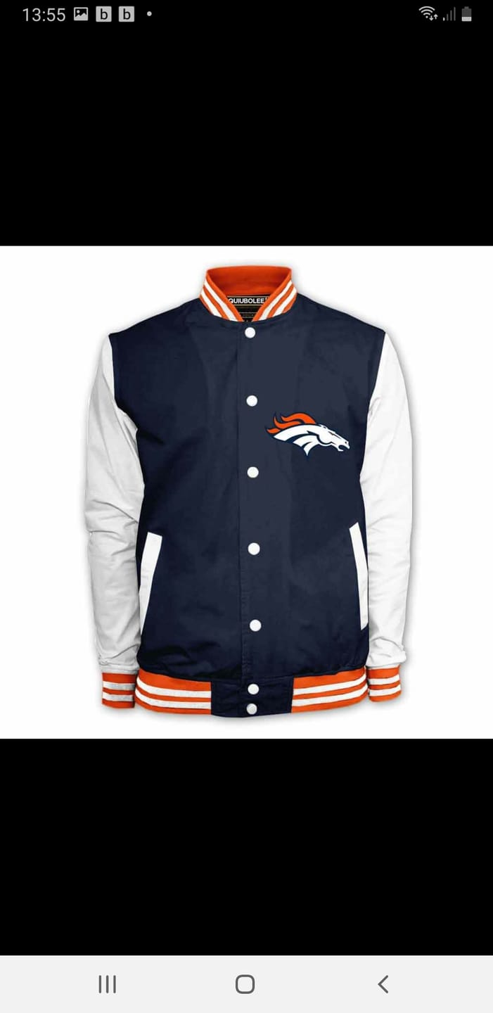 Customer photo review of Chamarra Universitaria NFL Broncos