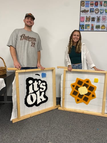 Customer photo review of Colorado Tufting Classes by Tuft-Love