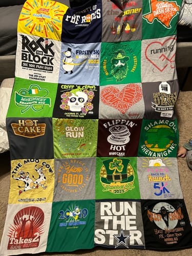 T-shirt quilt featuring dallas cowboys by Jaclyn from TX