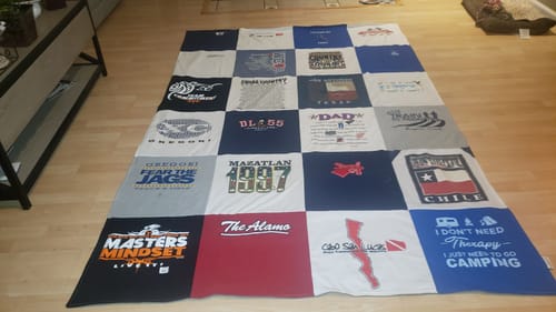 Customer photo review of Classic T-Shirt Blanket