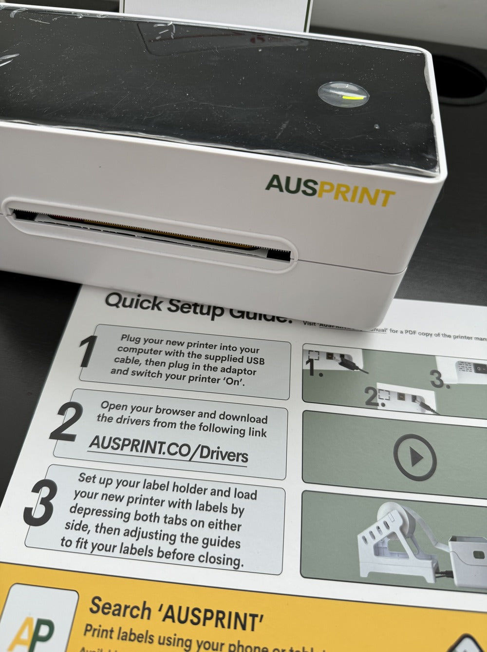 Customer photo review of AUSPRINT PRO Thermal Label Printer (300DPI)
