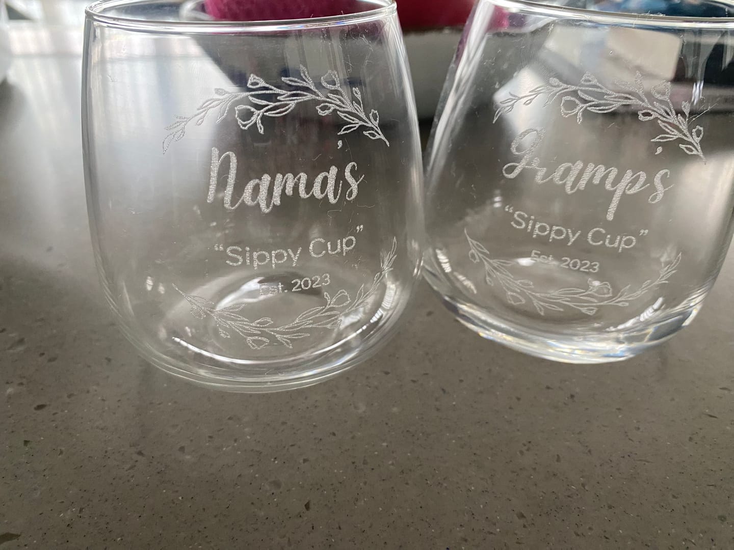 Customer photo review of Personalised 360ml Beverage/ Cocktail Glass