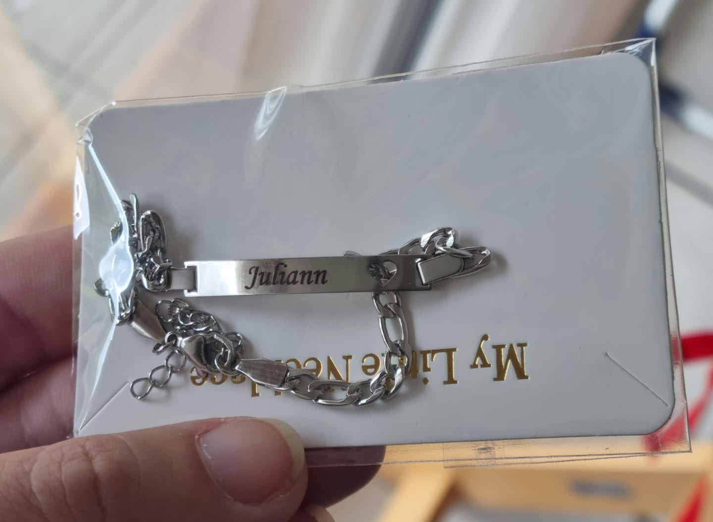 Customer photo review of Gourmette Prénom Enfant