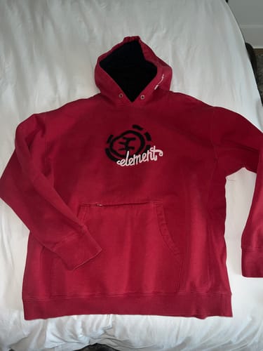 Customer photo review of Element Sweatshirt Mens Medium Red Skateboarding Hoodie Y2K