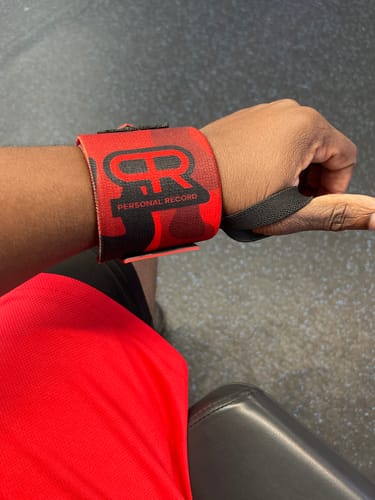 Customer photo review of Personal Record Advanced Wrist Wraps - PR901 - Red Camo