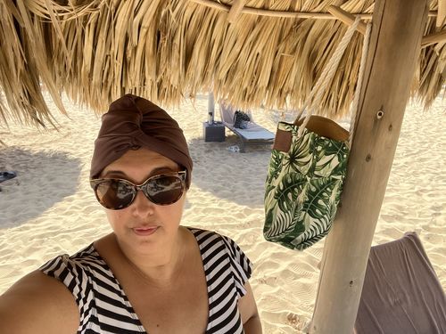 Customer photo review of Tie Knot Swim Turban