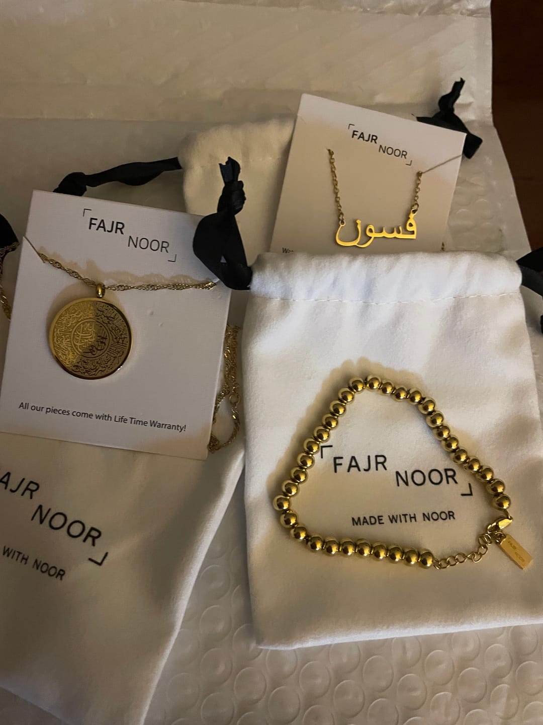 Customer photo review of Custom Arabic Name Necklace