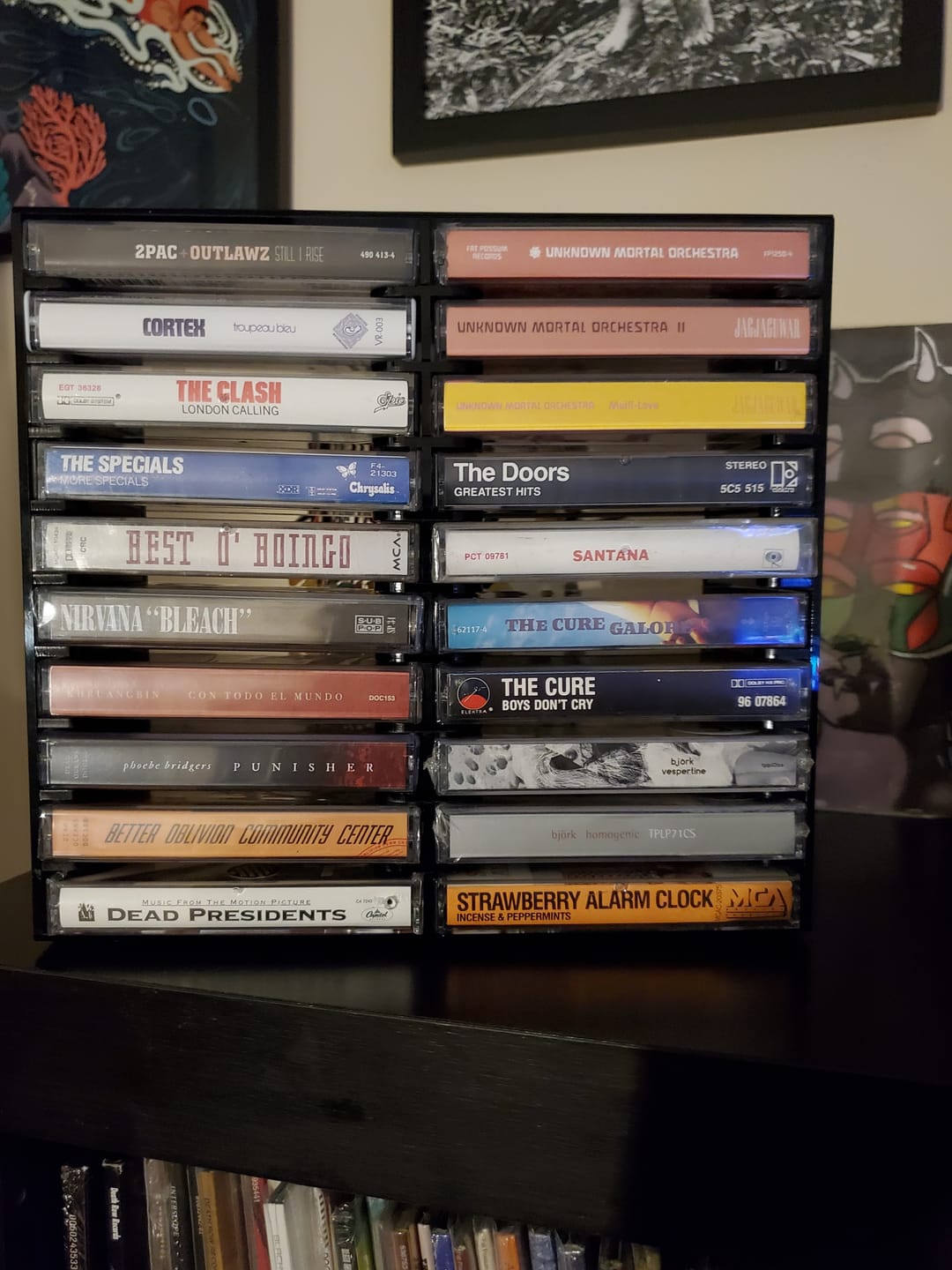 Customer photo review of Acrylic Cassette Tape Storage Rack for 20 Cassettes