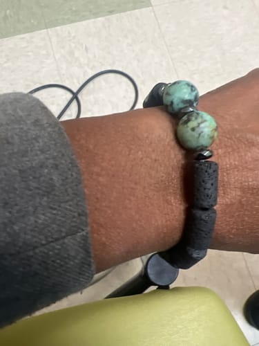 Customer photo review of 15.5" 8x14mm black Lava Tube Gemstone beads