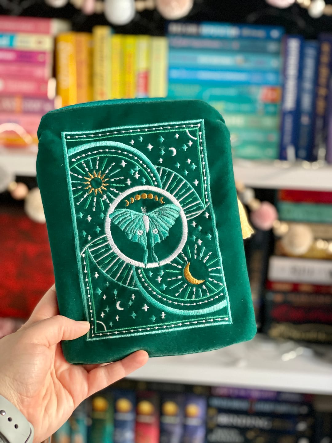 Customer photo review of Luna Moth Kindle & E-Reader Sleeve