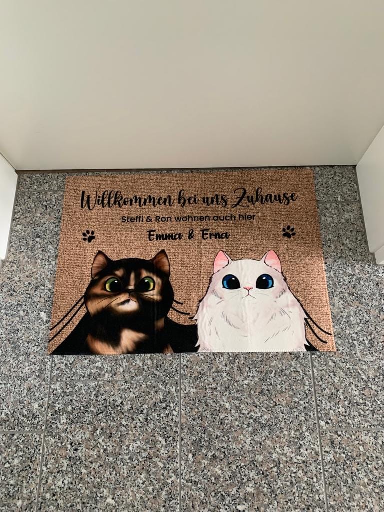 Customer photo review of Bei mir Zuhause - Individuelle Fußmatte