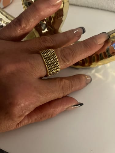 Customer photo review of Dazzling Square Zirconia Encrusted Ring