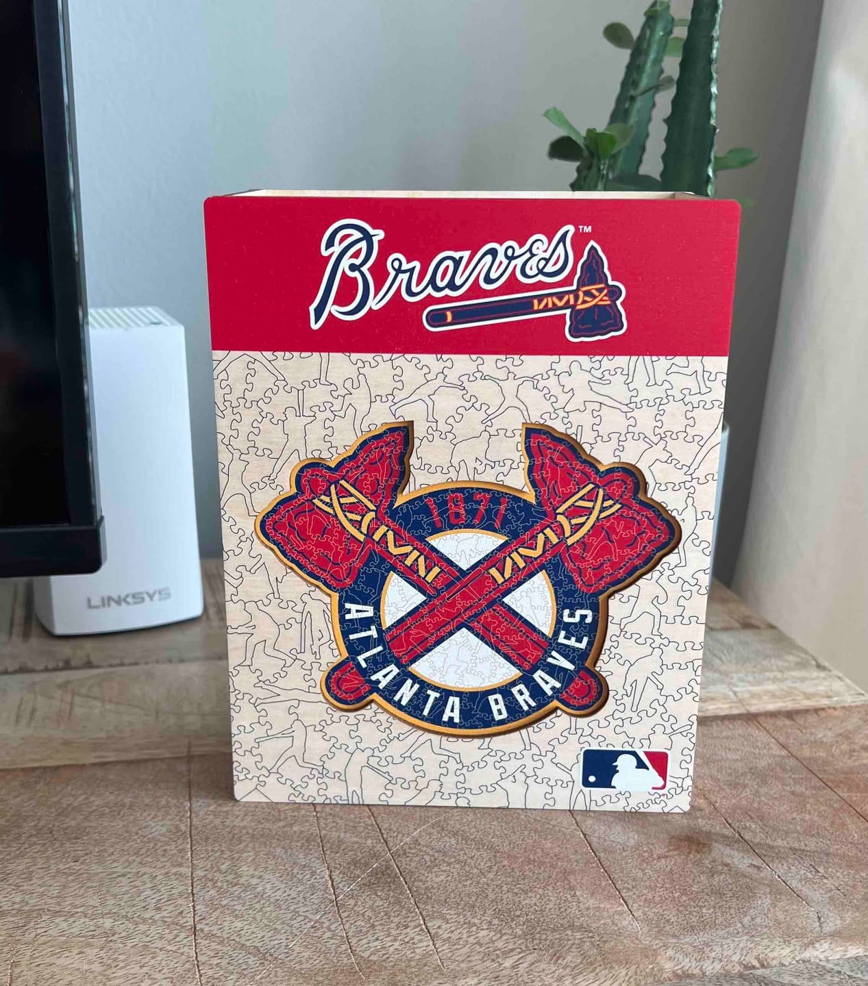Customer photo review of Atlanta Braves™ - Wooden Puzzle