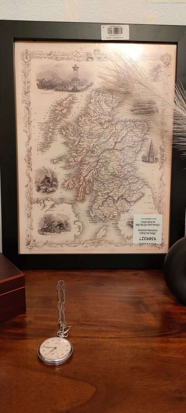 Customer photo review of Old Map of Scotland in 1851 by J. Tallis - Vintage Wall Art, Antique Map of Scottish Counties