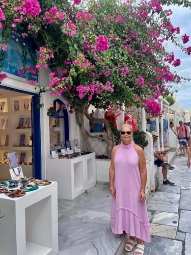 Customer photo review of Kleio Dress in Petal Pink