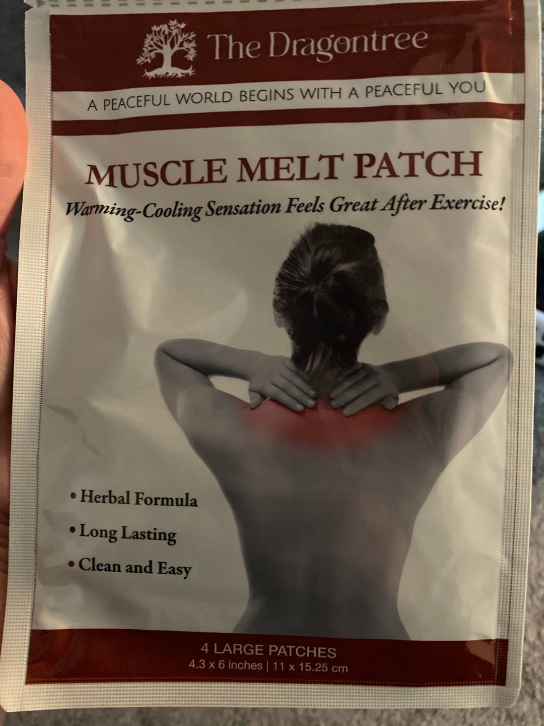 Customer photo review of Muscle Melt Patch