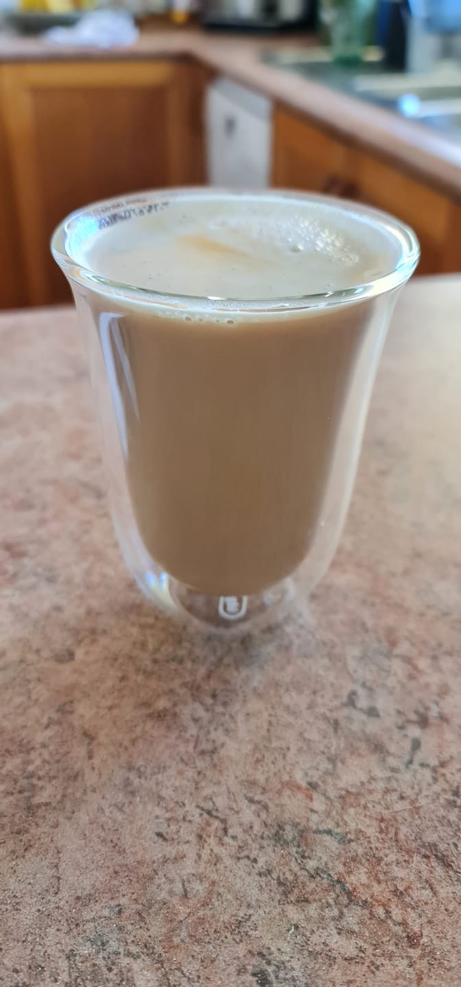 Customer photo review of White Chocolate Coffee Syrup