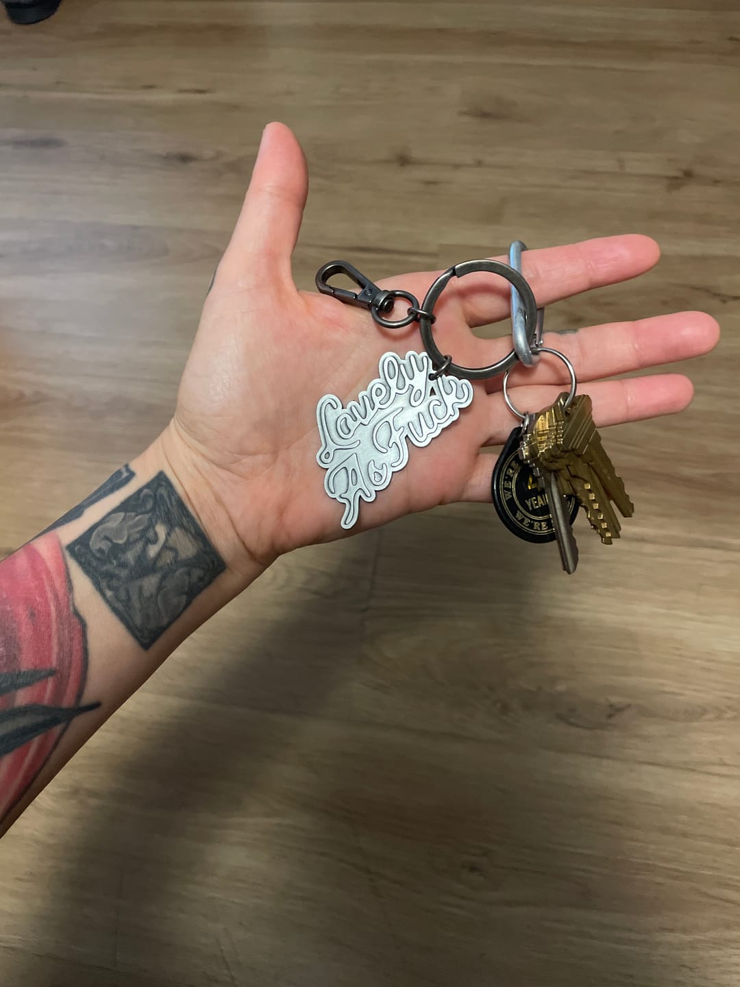 Customer photo review of Lovely Silver Keychain