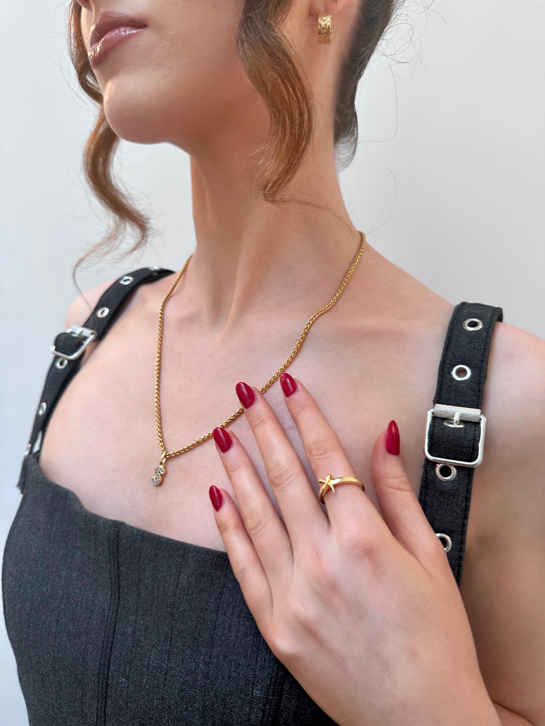 Customer photo review of Versa Diamond Alphabet Pendants