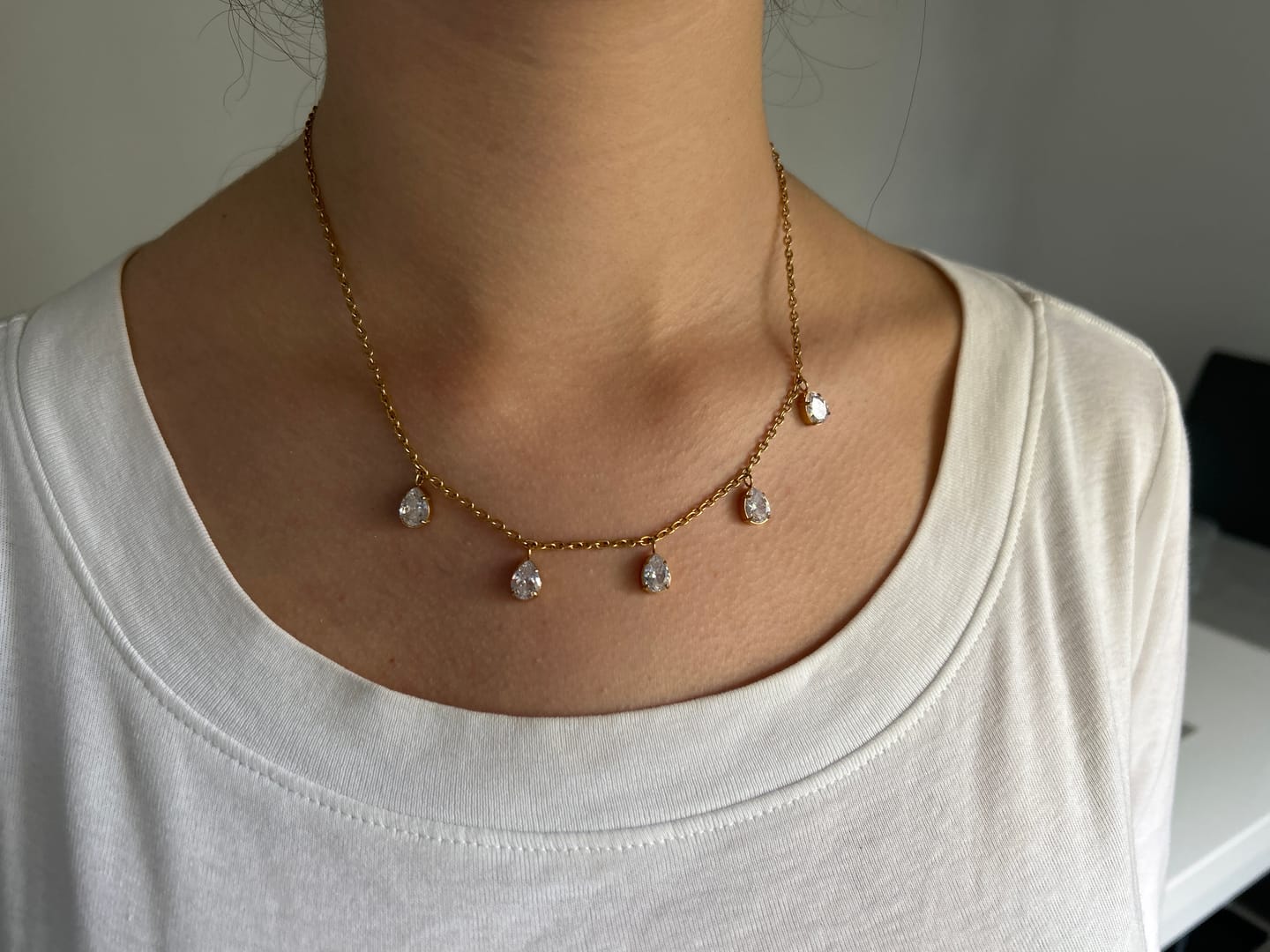 Customer photo review of Diana Halskette | 18K vergoldet