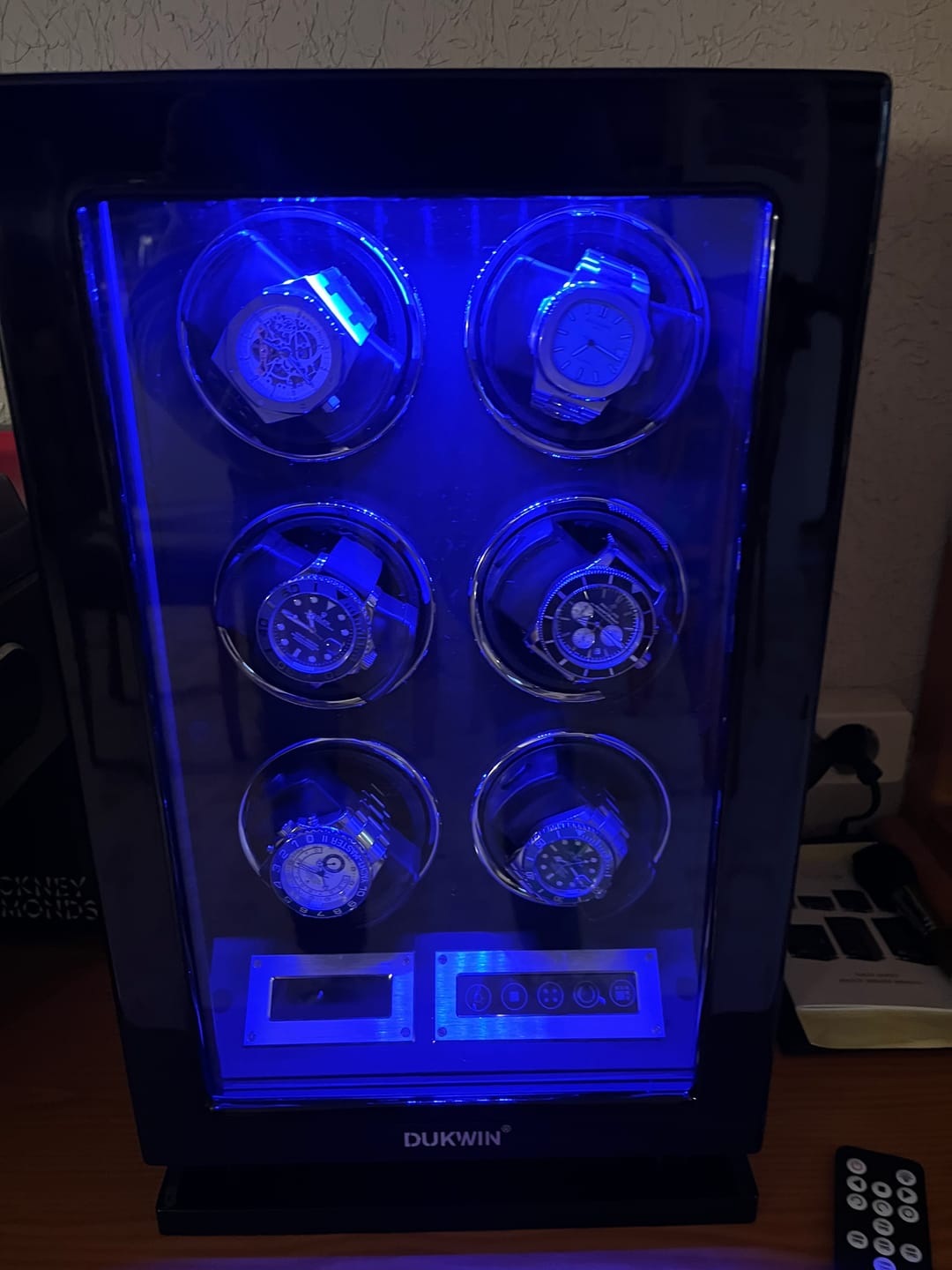 Customer photo review of Fingerprint Lock Watch Winders with 4 Watch Holders