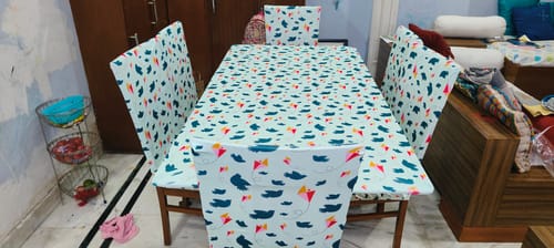 Customer photo review of DivineTrendz Exclusive - Birds & Kites Elastic Chair & Table Cover