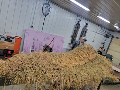 Customer photo review of Hunting Blind Raffia Grass (Pack)