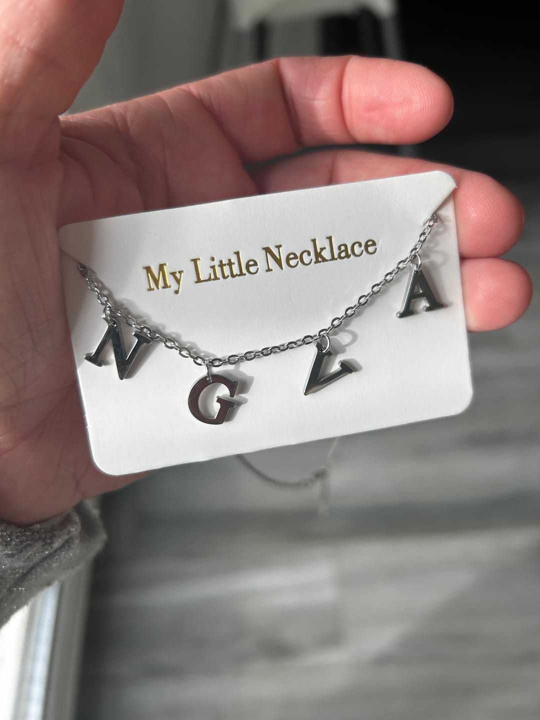 Customer photo review of Collier Personnalisable Initiales