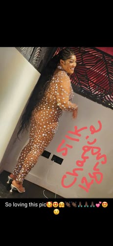 Customer photo review of Abys Brown Diamante Bodysuit(Ready To Ship)