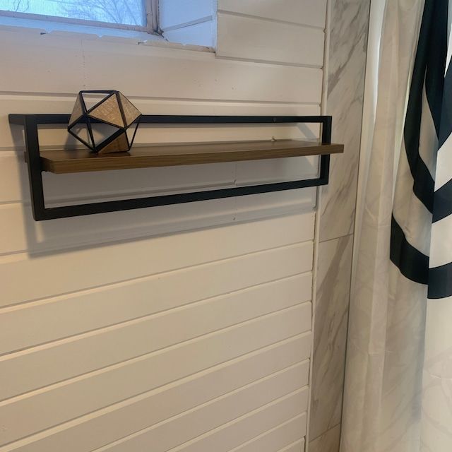 Customer photo review of Bathroom Shelf and Towel Holder