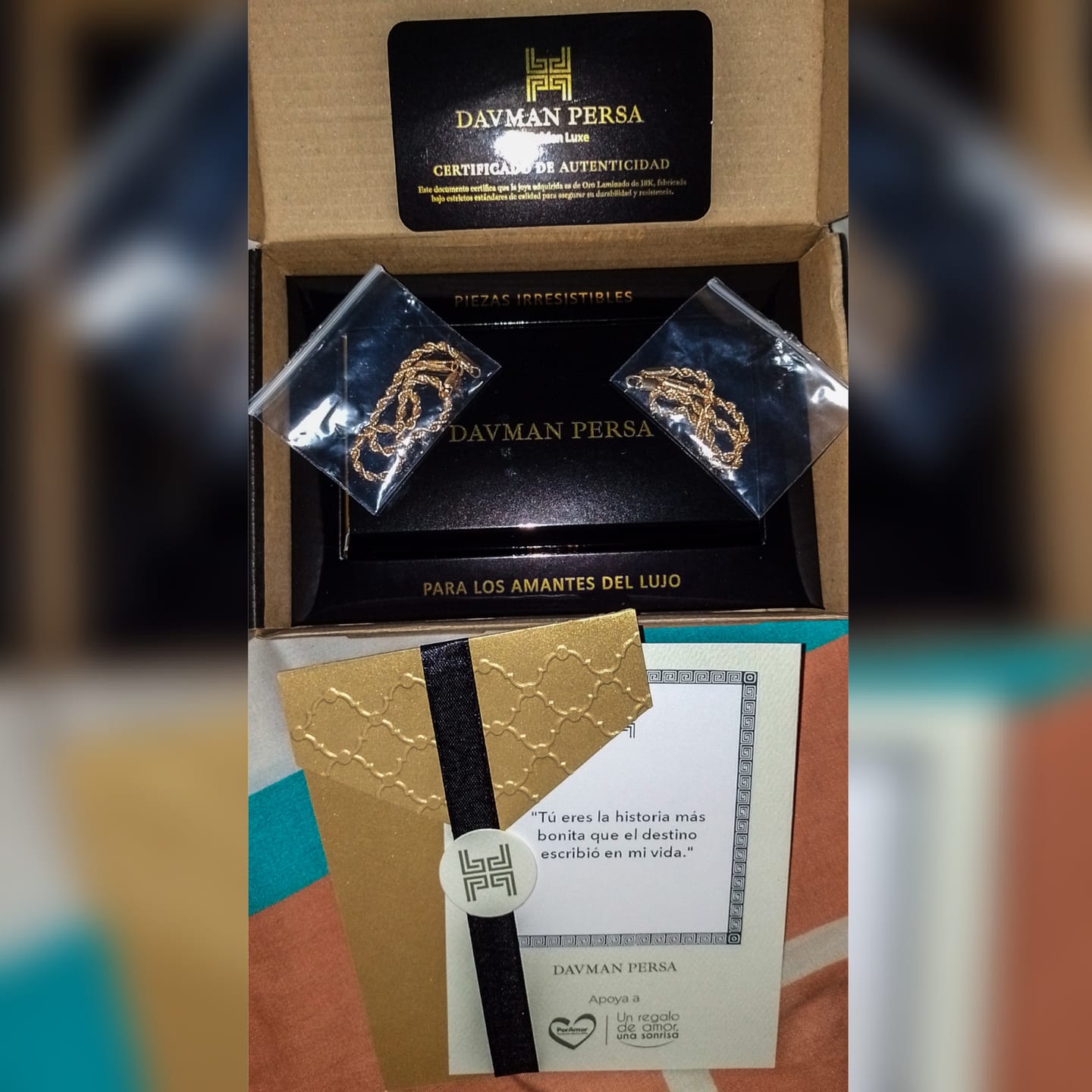 Customer photo review of Pulseras Lazo en Oro laminado 18k Para Pareja
