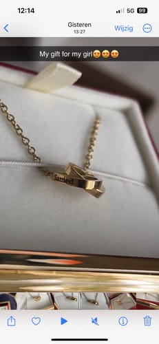 Customer photo review of Eternal Rose Box - W/ Engraved Necklace & Real Rose