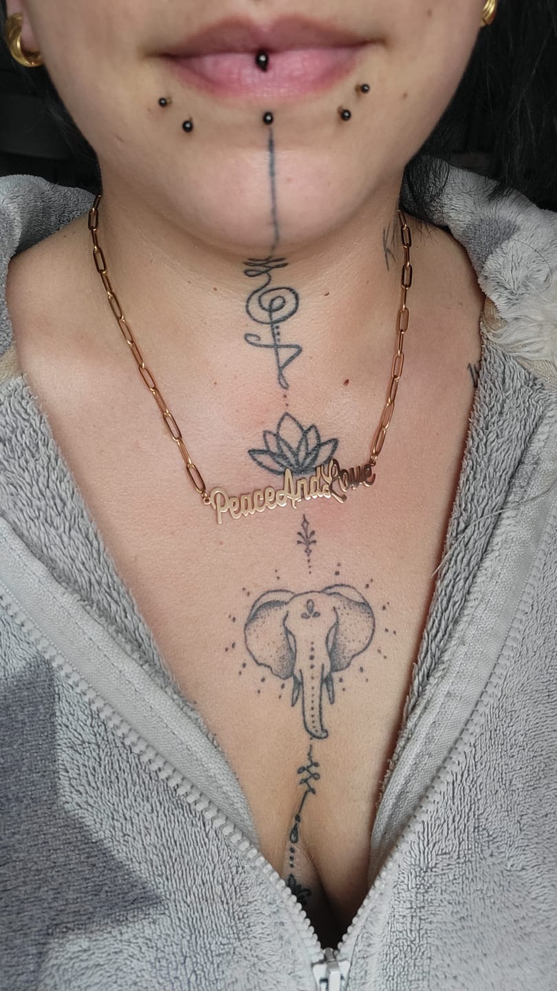 Customer photo review of Collier Prénom Chaîne Maillon