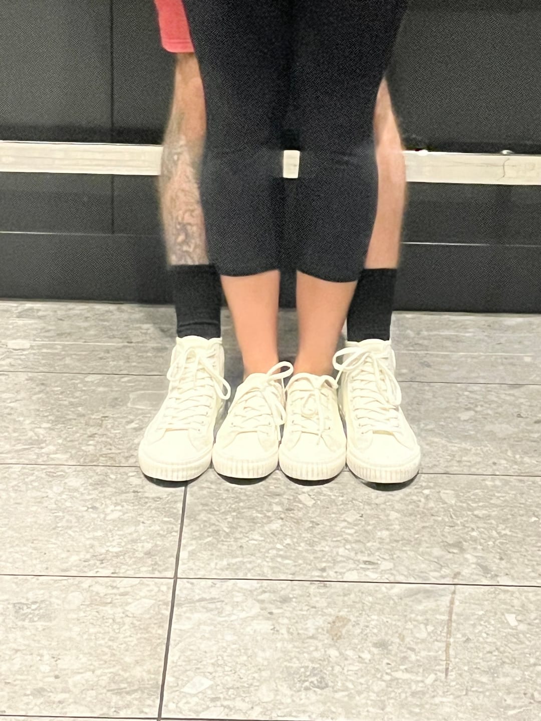 Customer photo review of Sea Salt Center Hi Top | Unisex Canvas Sneaker