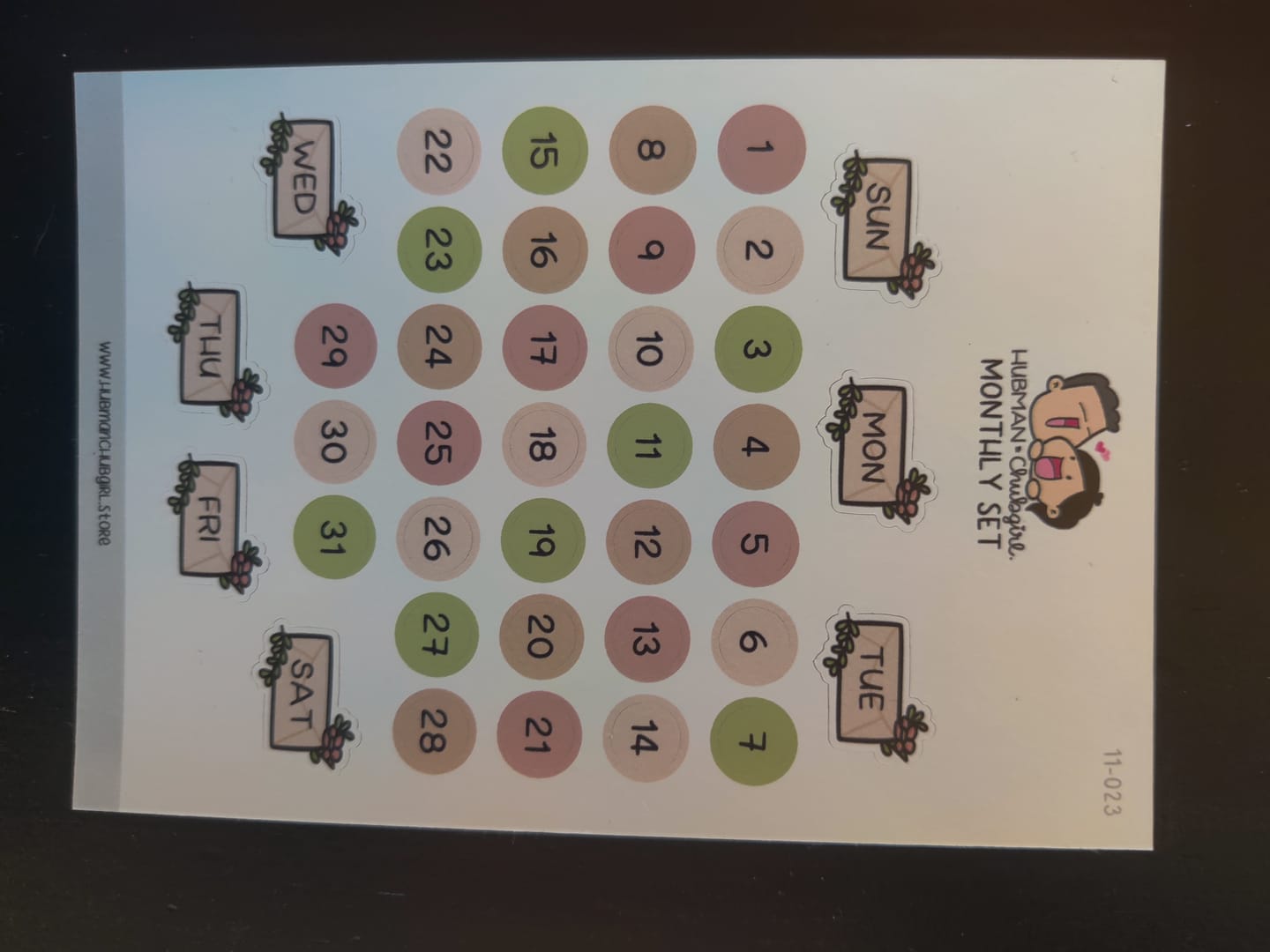 Customer photo review of Monthly Set - Vintage Stationery Planner Stickers