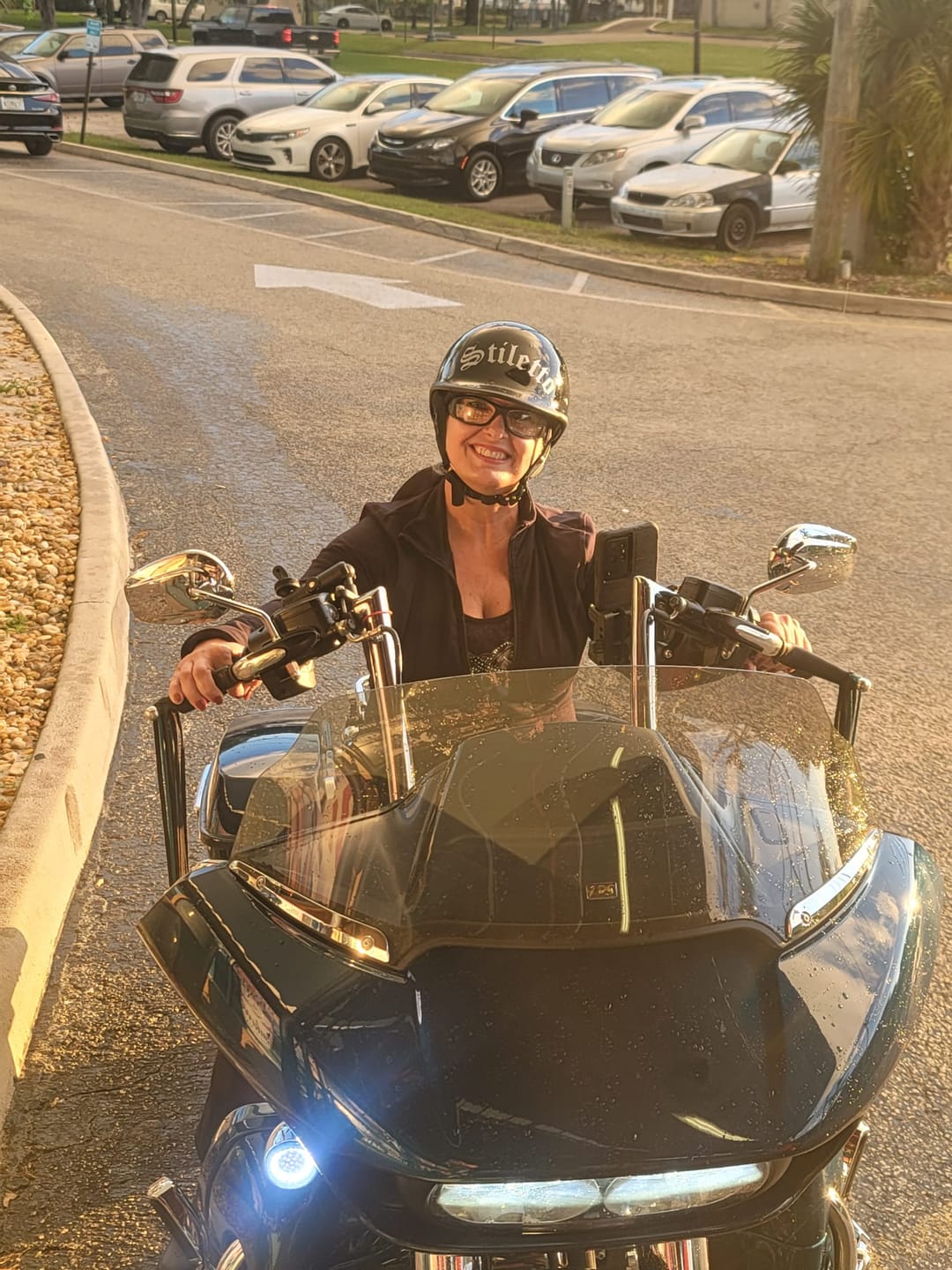 Customer photo review of World's Smallest & Lightest DOT Open Face Polo Helmet- Gloss Black