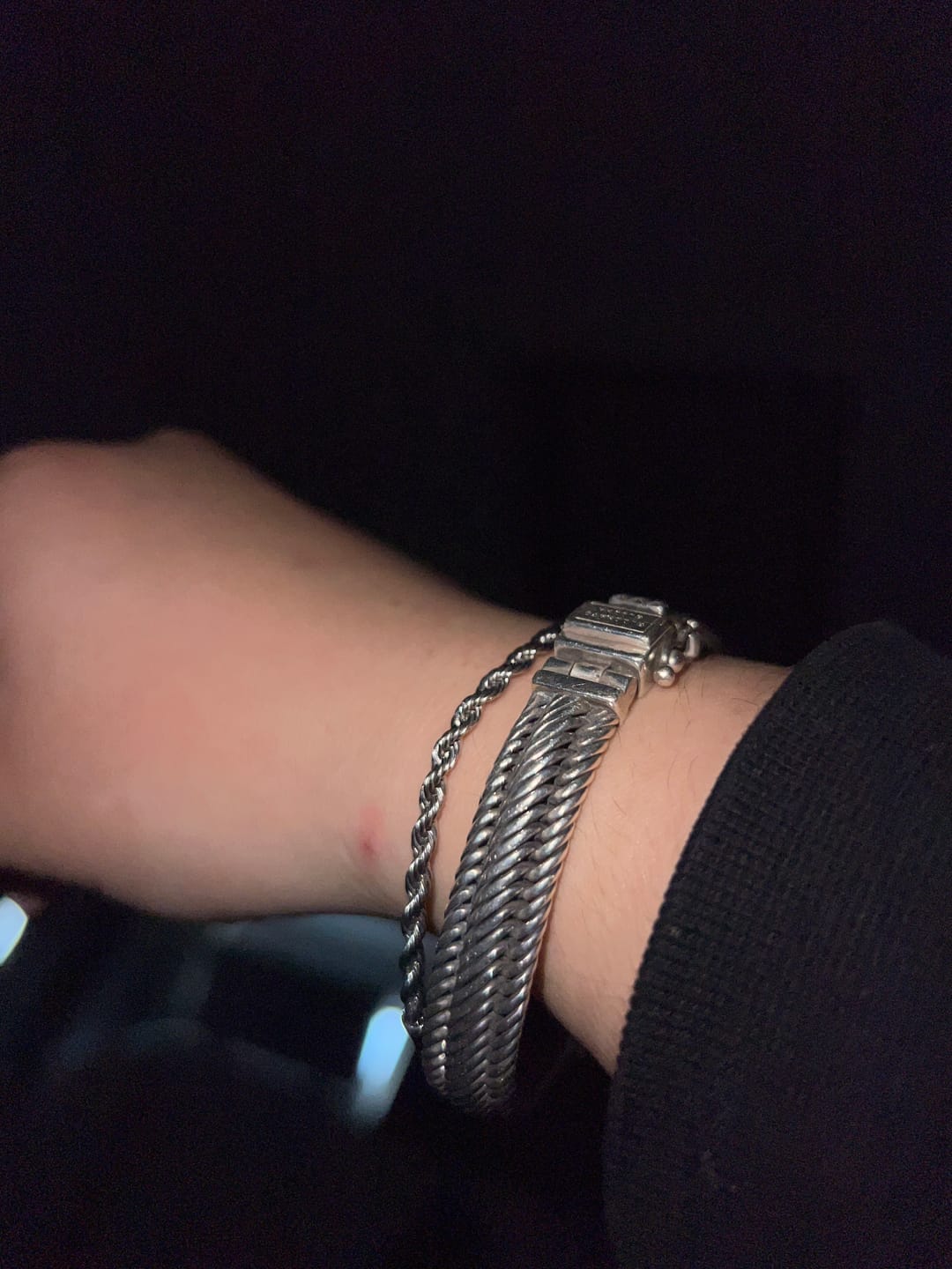 Customer photo review of CLEAN ROPE BRACELET. - 3MM WHITE GOLD