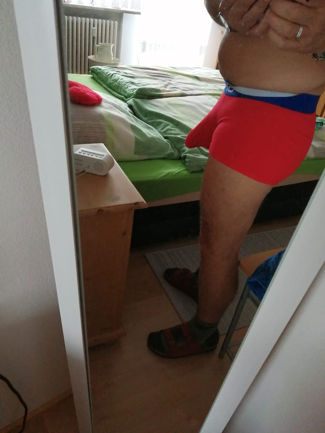 Customer photo review of 3 Pack Mens Sculpt Bulge Shape Support Pouch Underwear