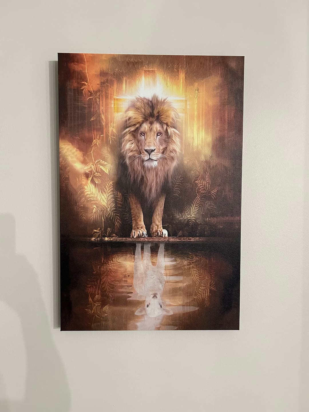 Customer photo review of Lion and Lamb Canvas Wall Art, Lion and Lamb Picture