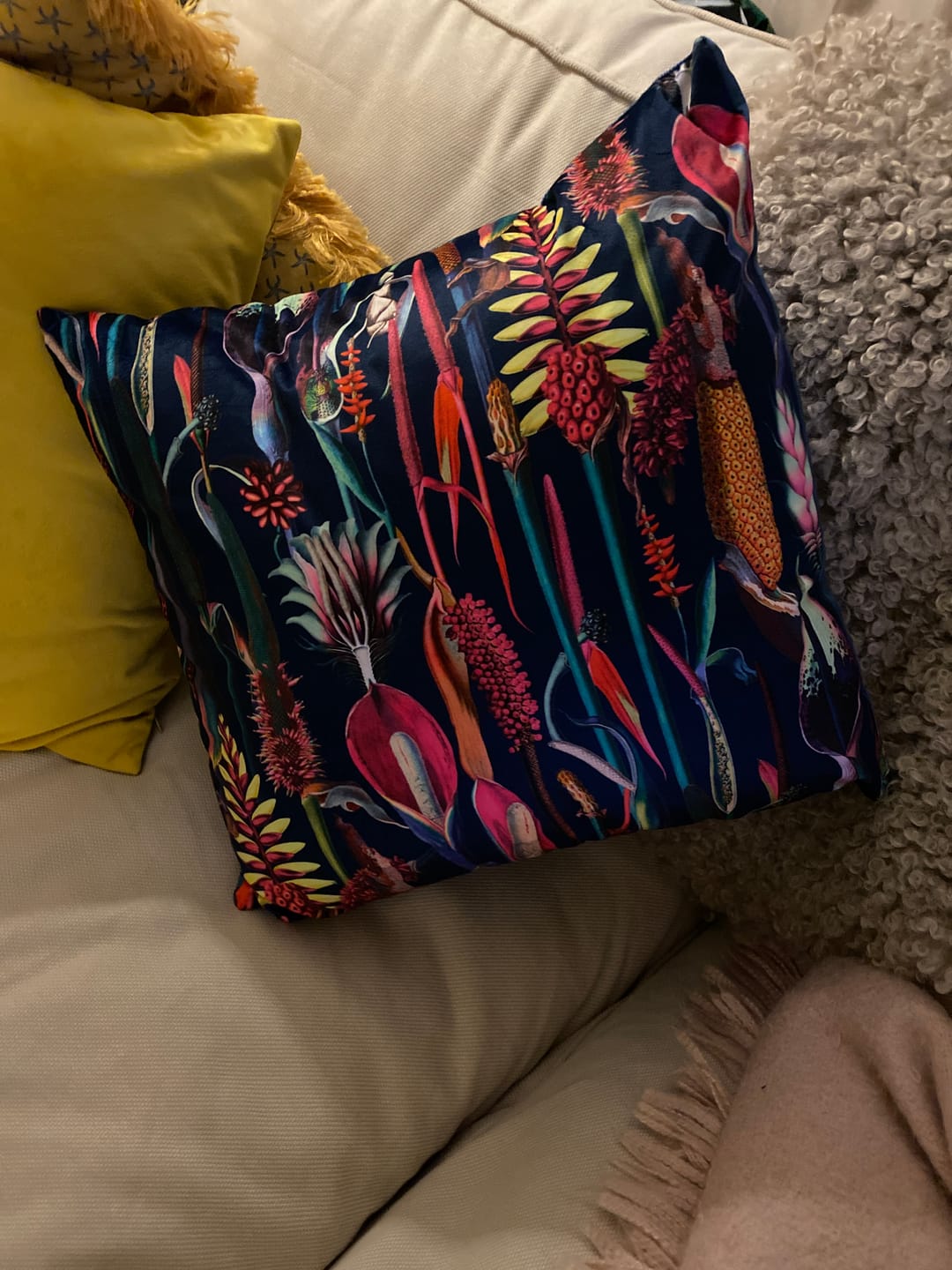 Customer photo review of Abstract Plants Digital Velvet Fabric