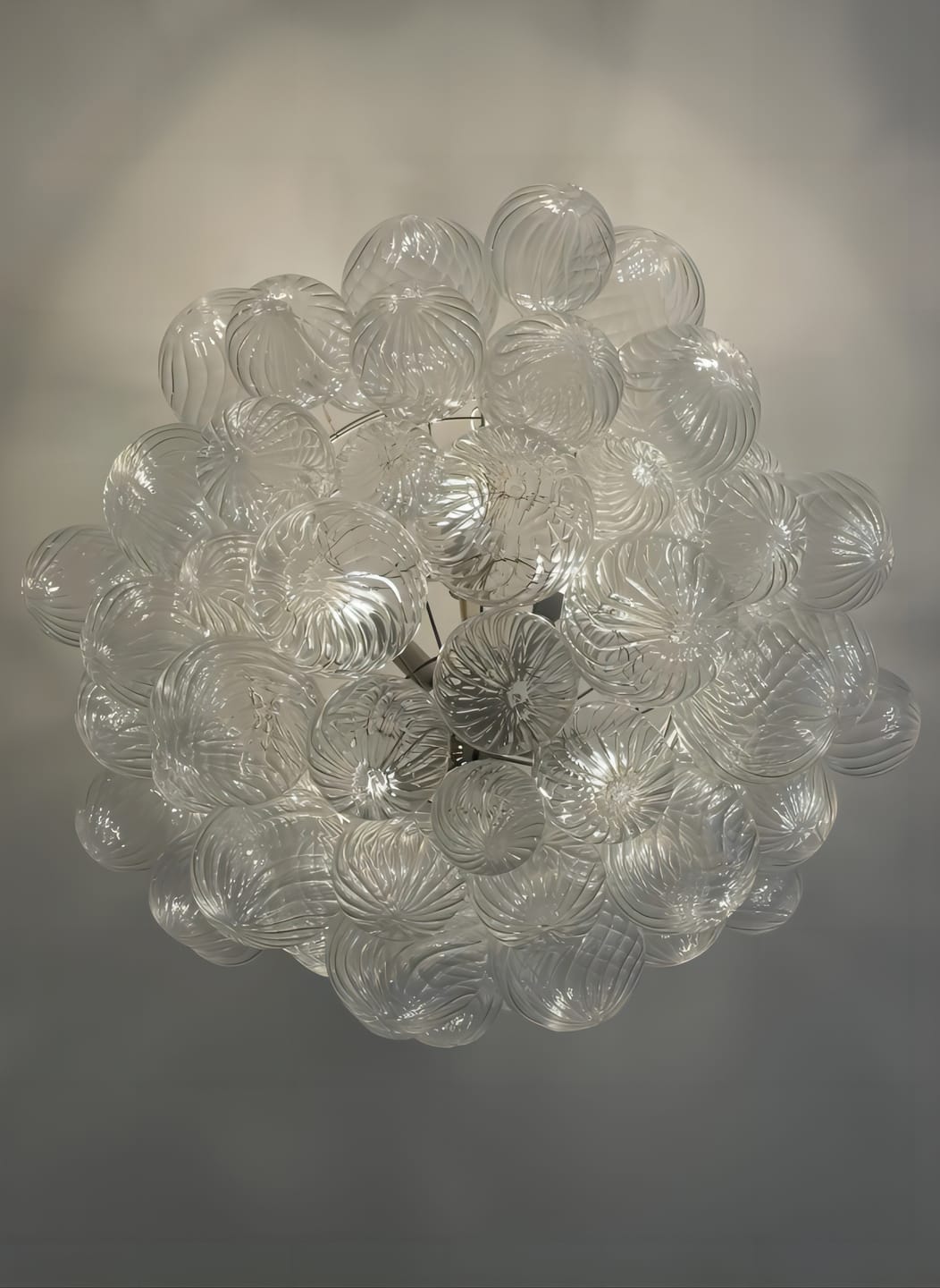 Customer photo review of Modern Decorative Swirled Glass Cluster Bubble Chandelier