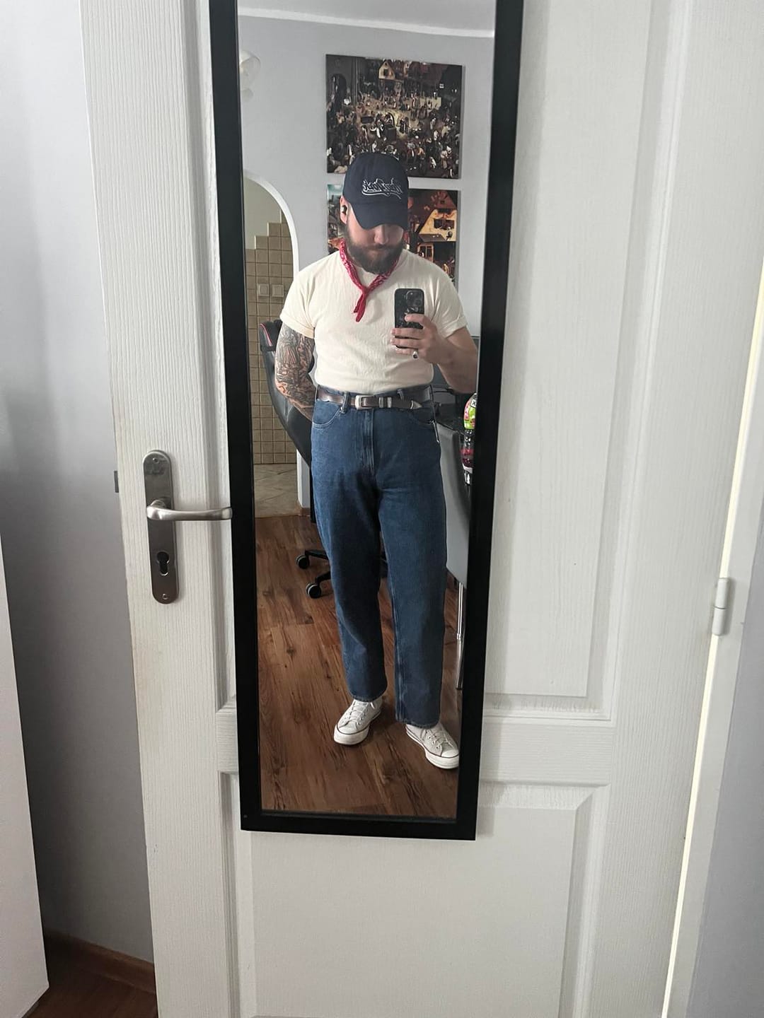 Customer photo review of 9 oz Cotton Tubular T-Shirt - White