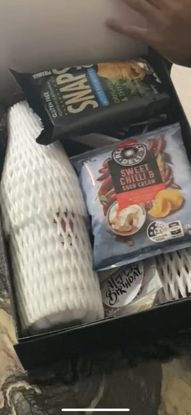 Customer photo review of Hampers with alcohol