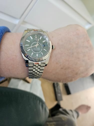 Customer photo review of Replica Clone Day Date Rolex White Gold with Turquise Dial new Model 2022