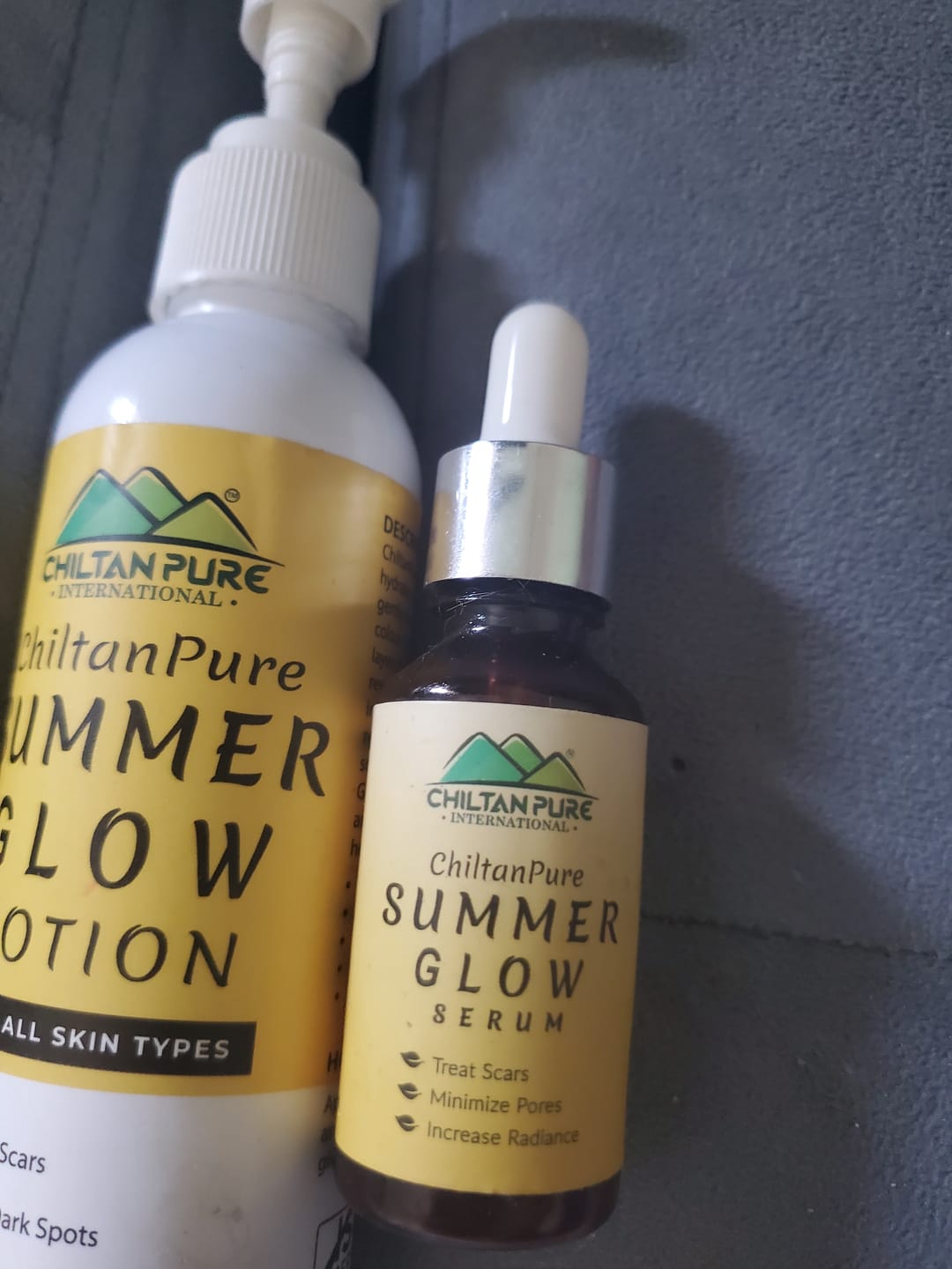 Customer photo review of Summer Glow Serum - Brightens Skin, Minimize Pores, Fades Hyperpigmentation & Even Skin Tone