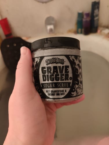 Customer photo review of Grave Digger Sugar Scrub (Wet Gravestone & Dirt)