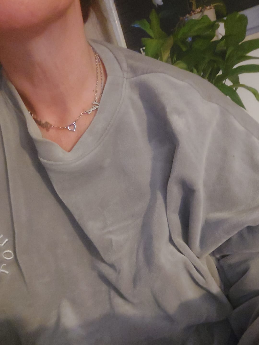 Customer photo review of Collier Coeur & Prénoms Sautoir Personnalisé