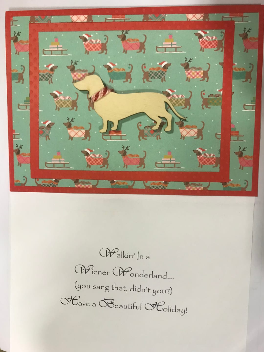 Customer photo review of Unfinished Wood Dachshund Dog Shape - Animal - Pet - Craft - up to 24" DIY