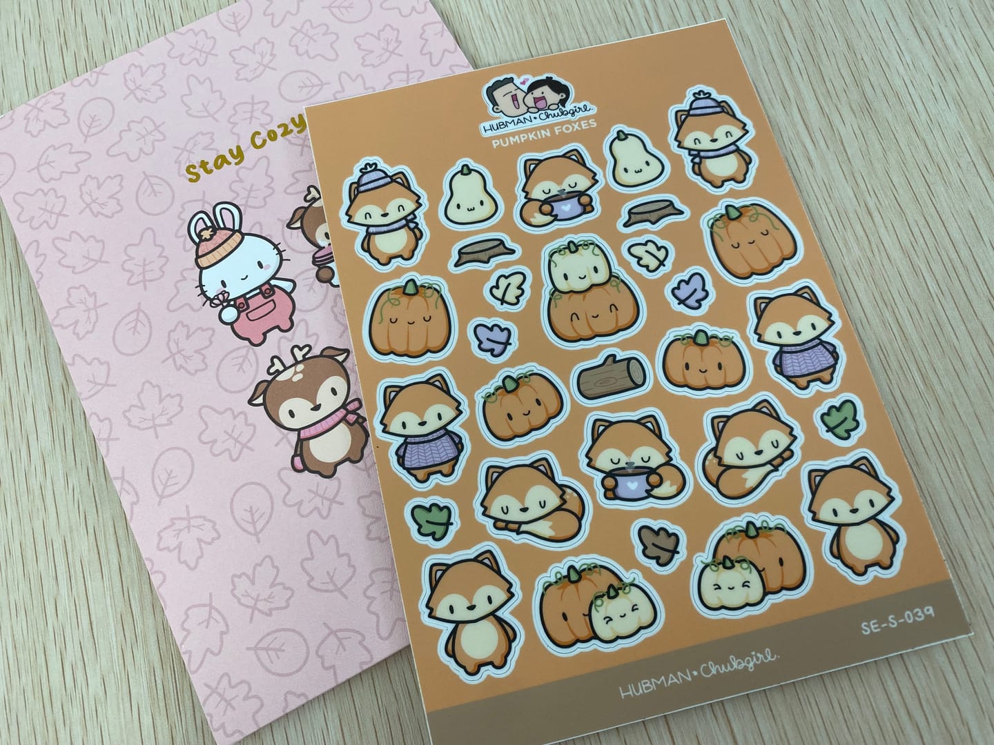 Customer photo review of Pumpkin Fox Sticker Sheet