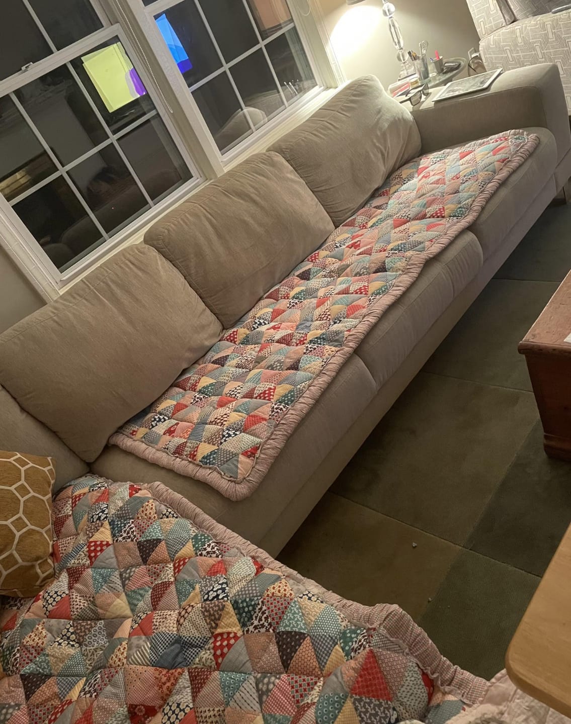 Customer photo review of Rainbow Sofa Cover